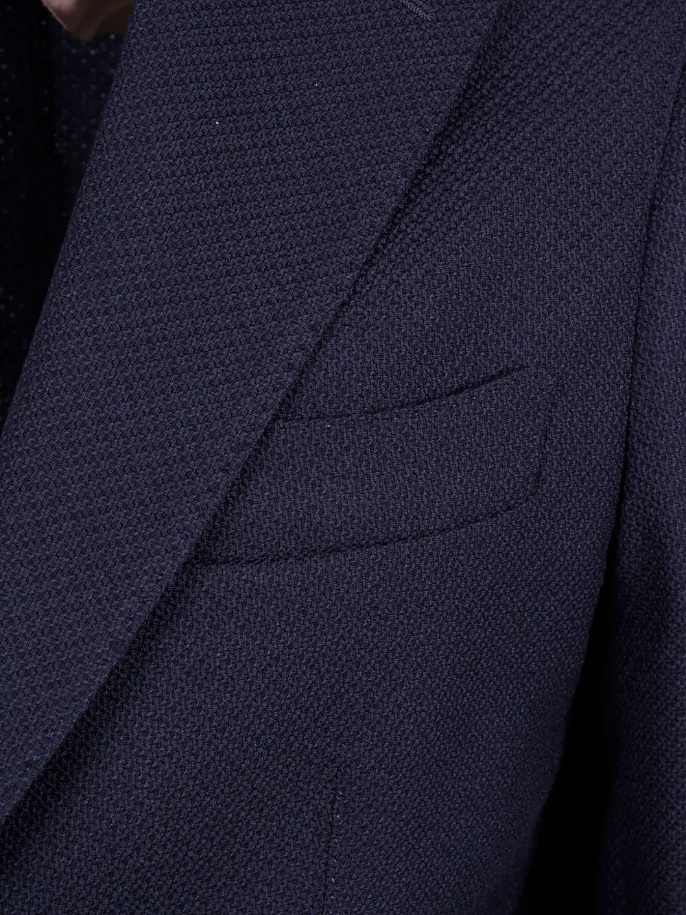 Barba Napoli Bactive Mono Textured Blazer In Blue