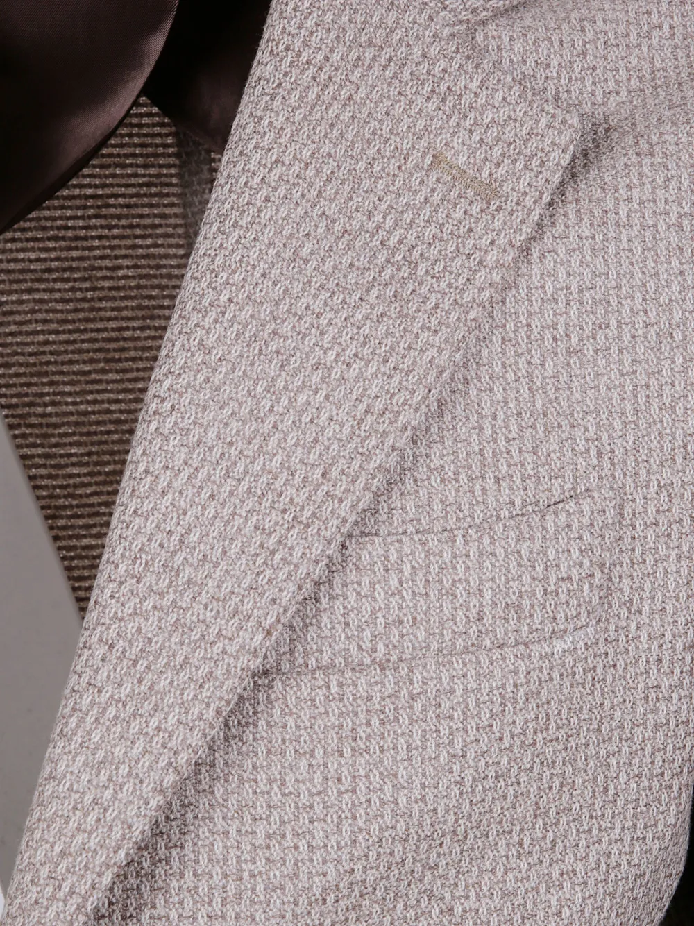Barba Napoli Bactive Mono Textured Blazer In Brown