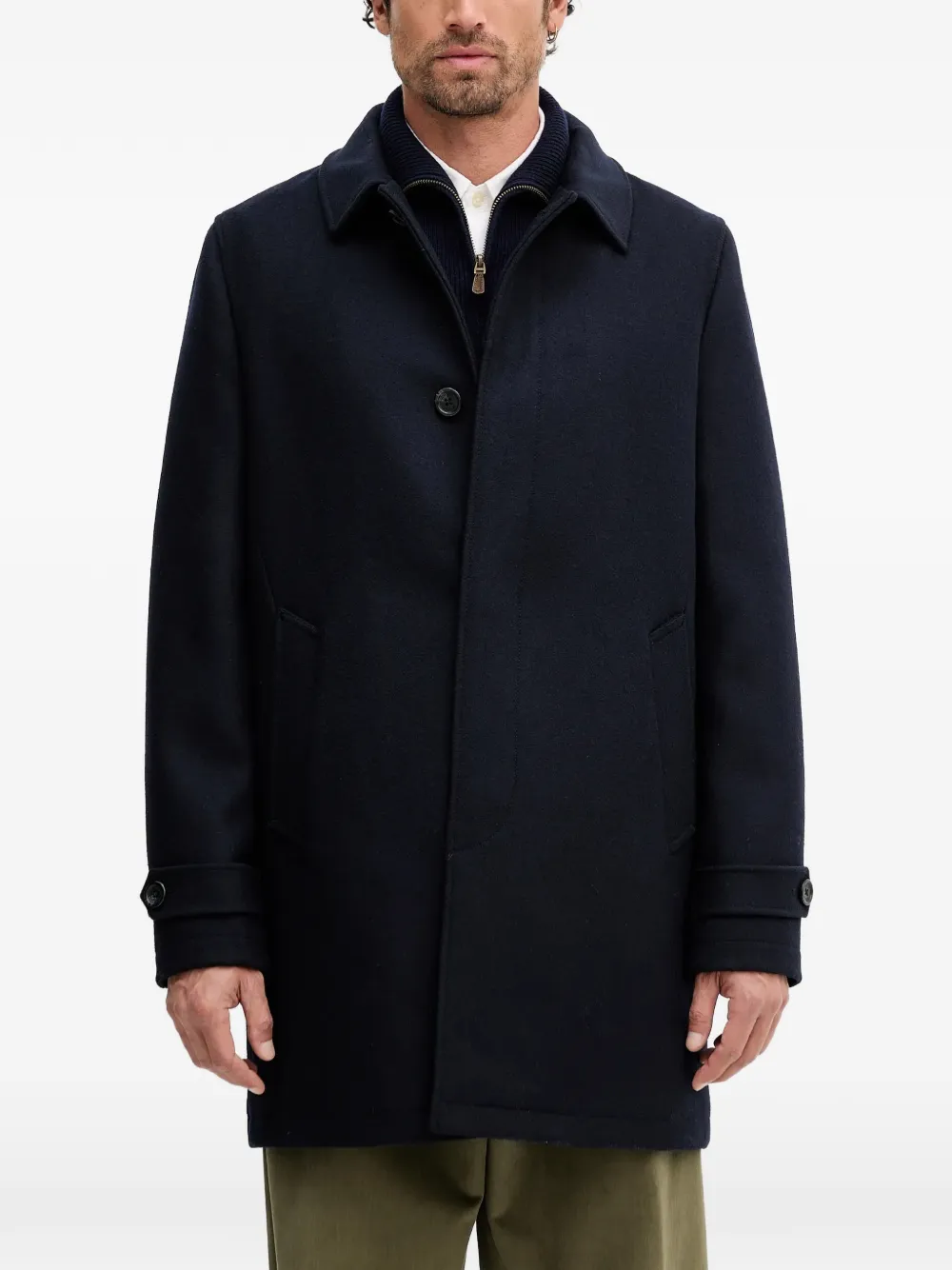 Geox single-breasted coat Blauw