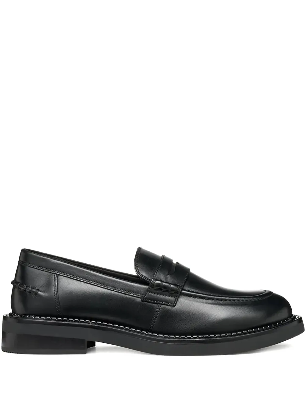 Geox Penny-slot Loafers In Black