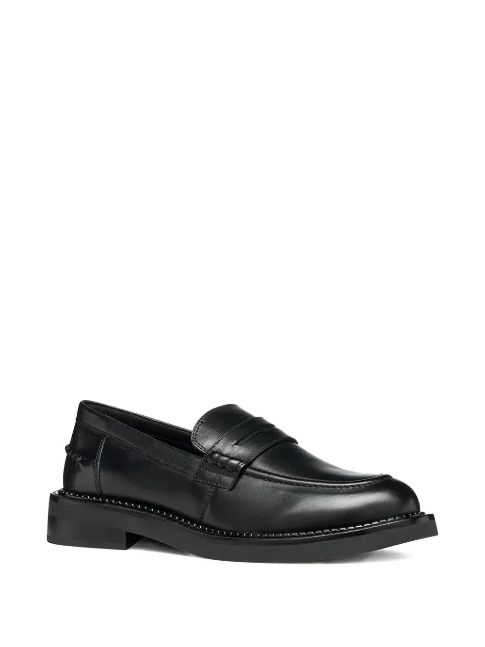 Geox Penny-slot Loafers In Black