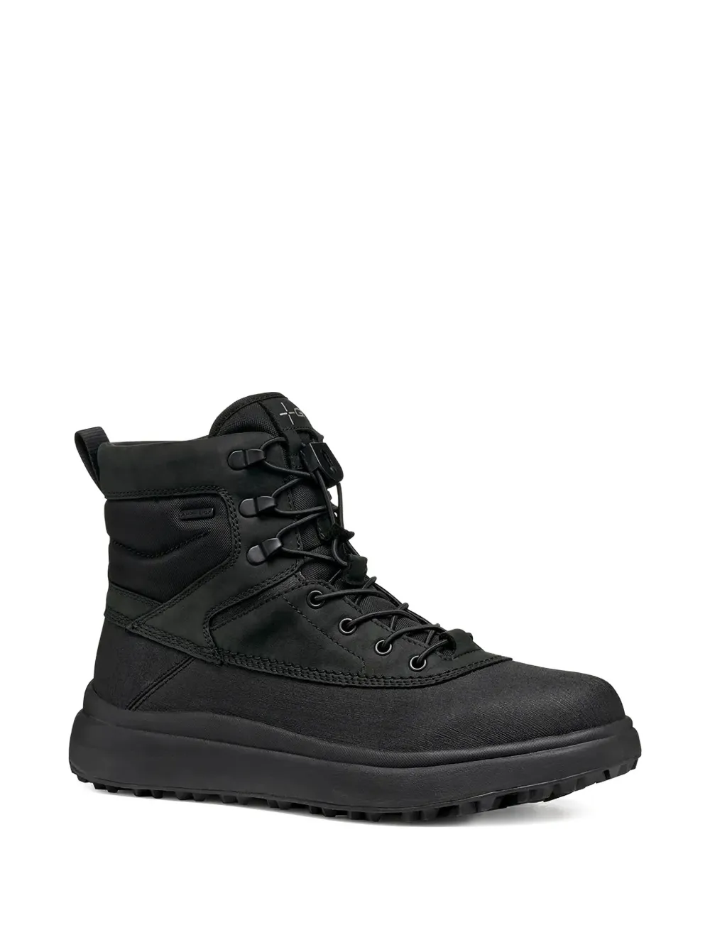 Geox padded lace-up boots Zwart