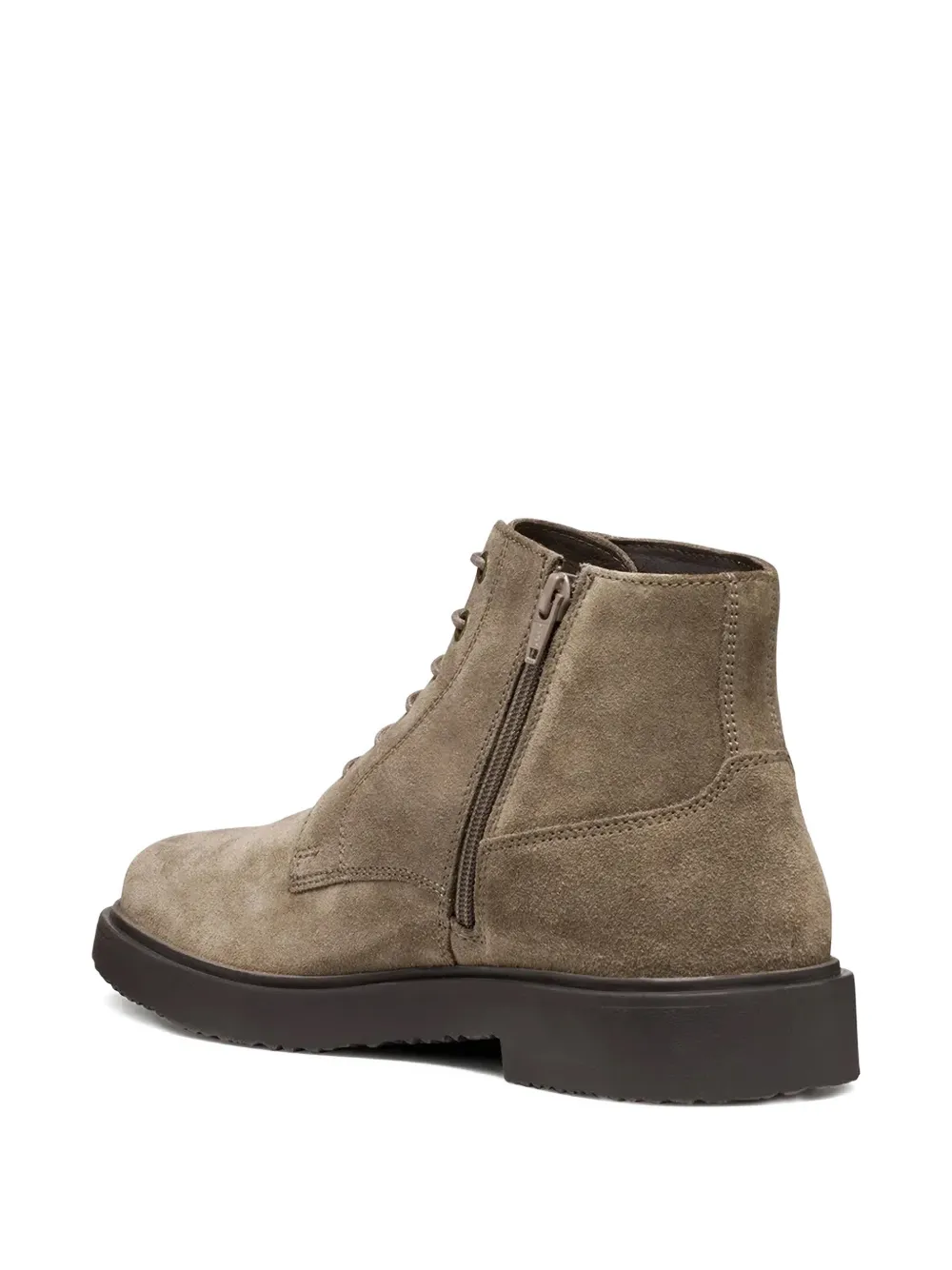 Geox Lace-up Fastening Boots In Burgundy