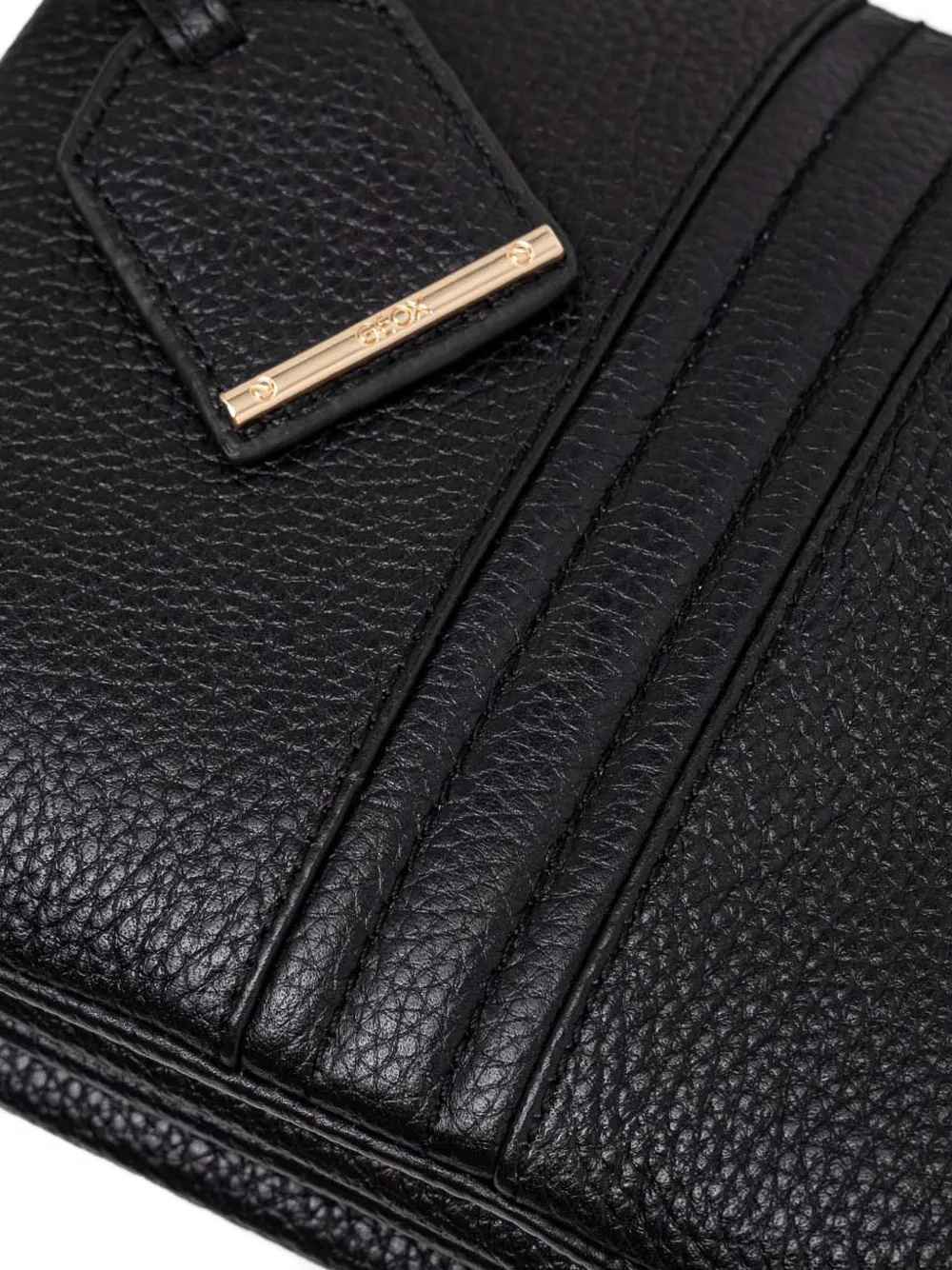 Geox Mini Clarissy Leather Cross Body Bag In Black