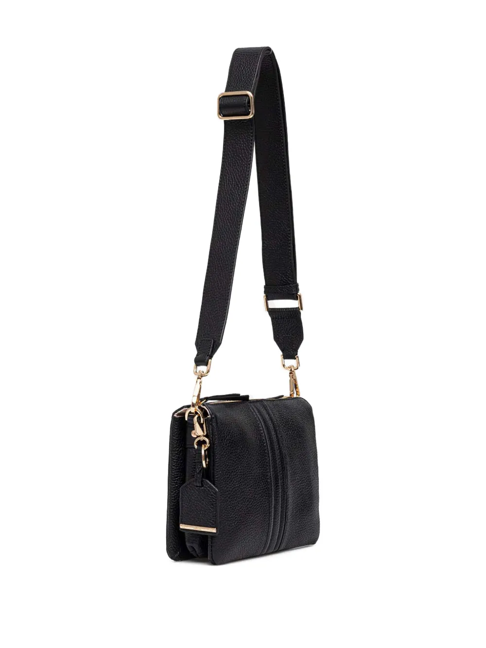 Geox Mini Clarissy Leather Cross Body Bag In Black