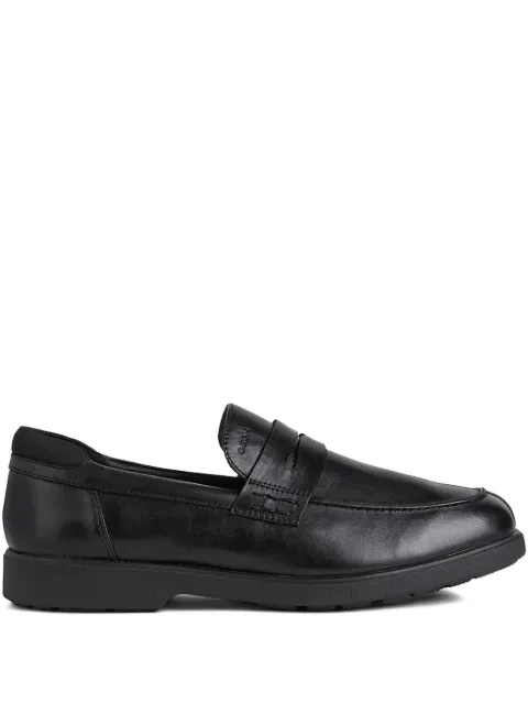 Geox logo-detail leather loafers