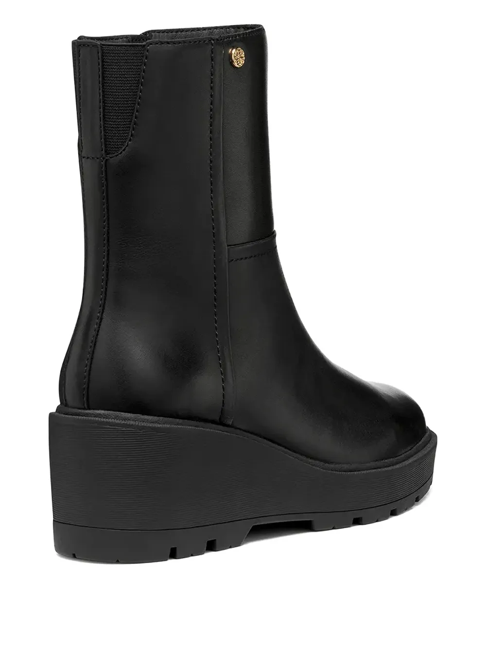 Geox 70mm Miereille Platform Panelled Ankle Boots In Black