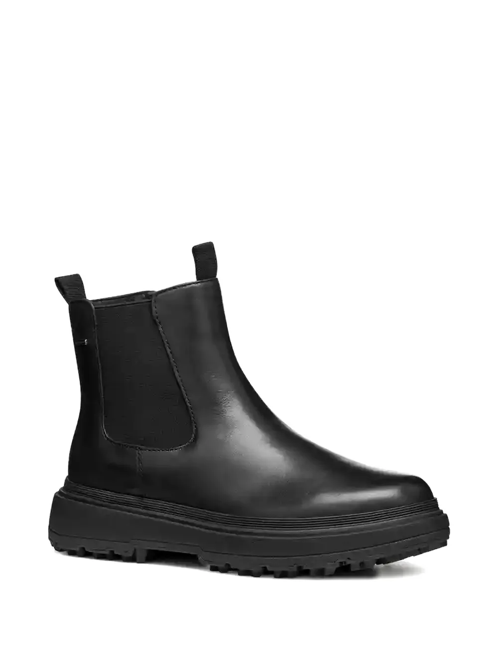 Geox Leather Chelsea Boot In Black