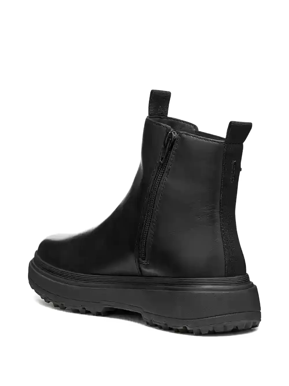 Geox Leather Chelsea Boot In Black