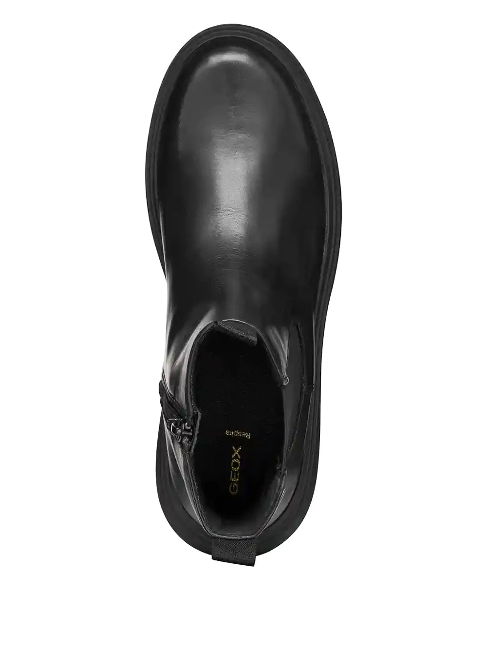 Geox Leather Chelsea Boot In Black