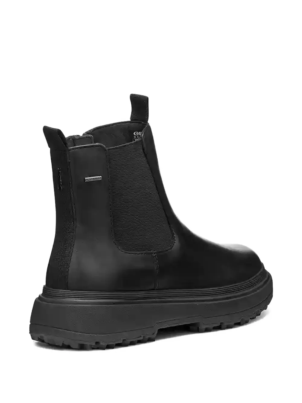 Geox Leather Chelsea Boot In Black