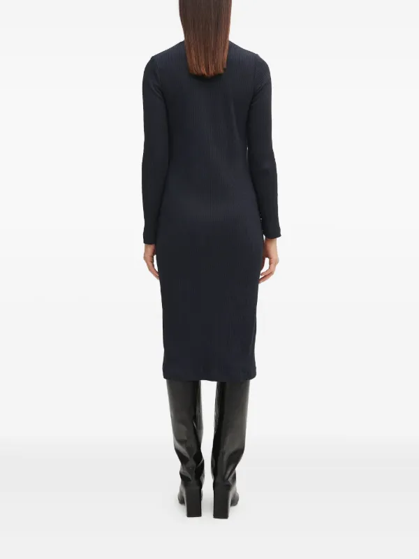 Fred Perry logo-embroidered ribbed-knit Midi Dress | Black | FARFETCH CZ Fred Perry logo-embroidered ribbed-knit Midi Dress | Black | FARFETCH CZ