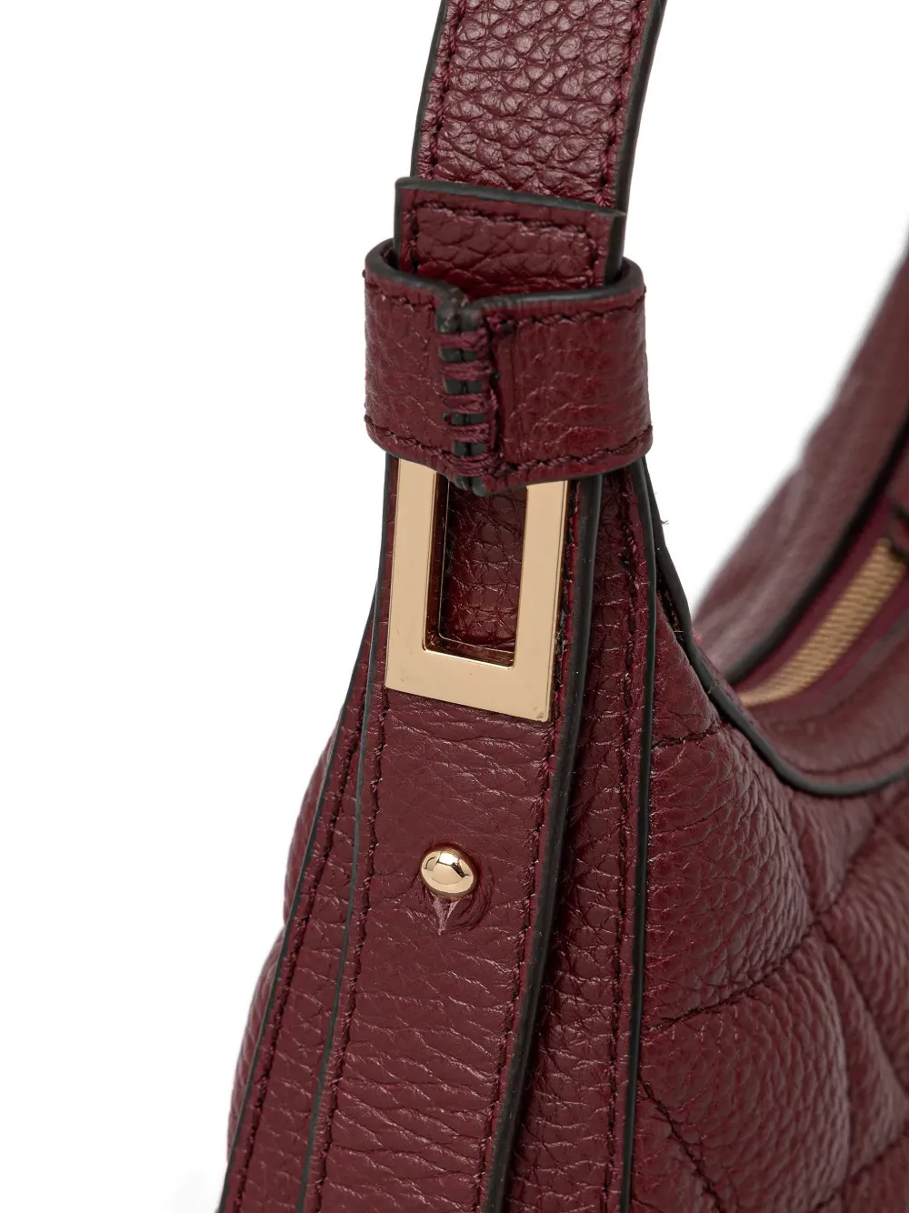 Geox Maryemy Quilted Zip Shoulder Bag In Burgundy