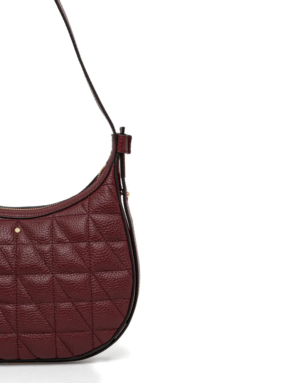 Geox Maryemy Quilted Zip Shoulder Bag In Burgundy