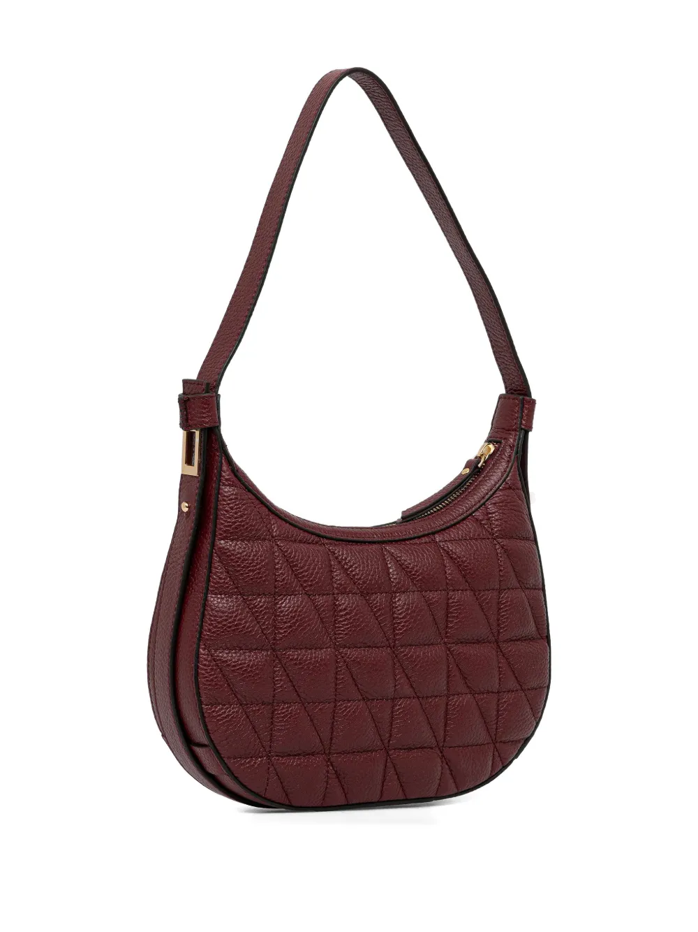 Geox Maryemy Quilted Zip Shoulder Bag In Burgundy