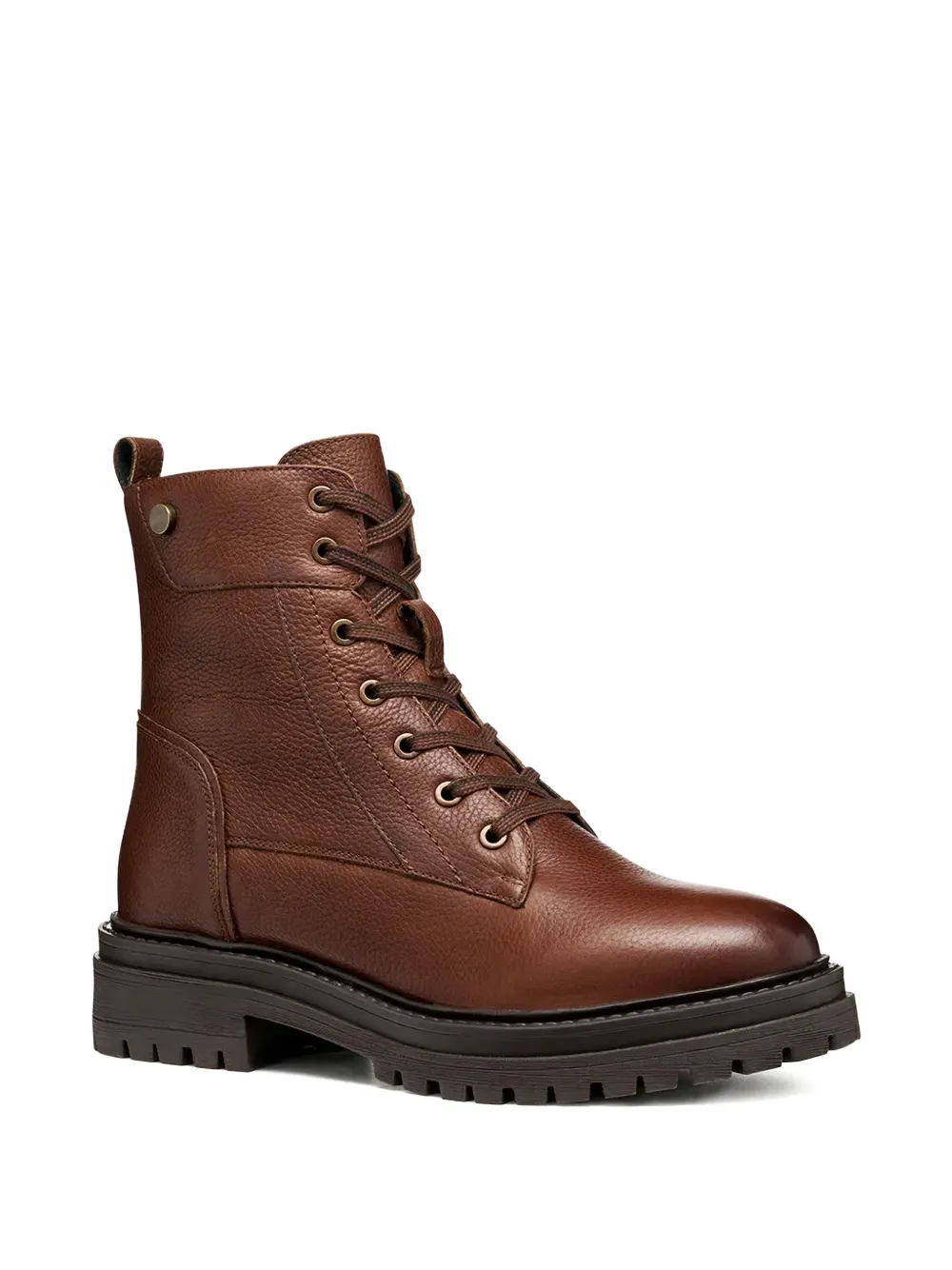 Geox 45mm Iridea Lace-up Fastening Lug-sole Boots In Brown