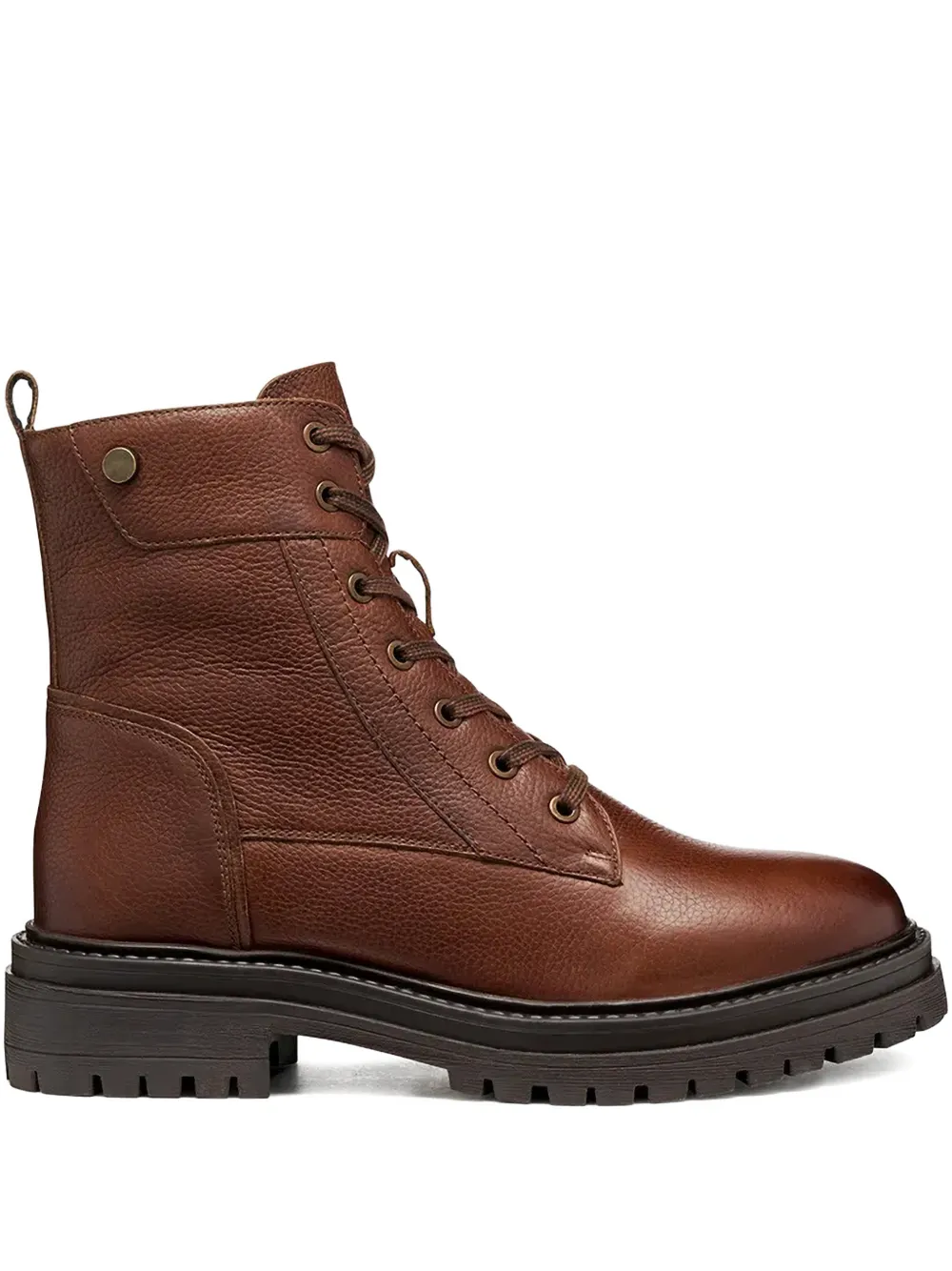 Geox 45mm Iridea Lace-up Fastening Lug-sole Boots In Brown