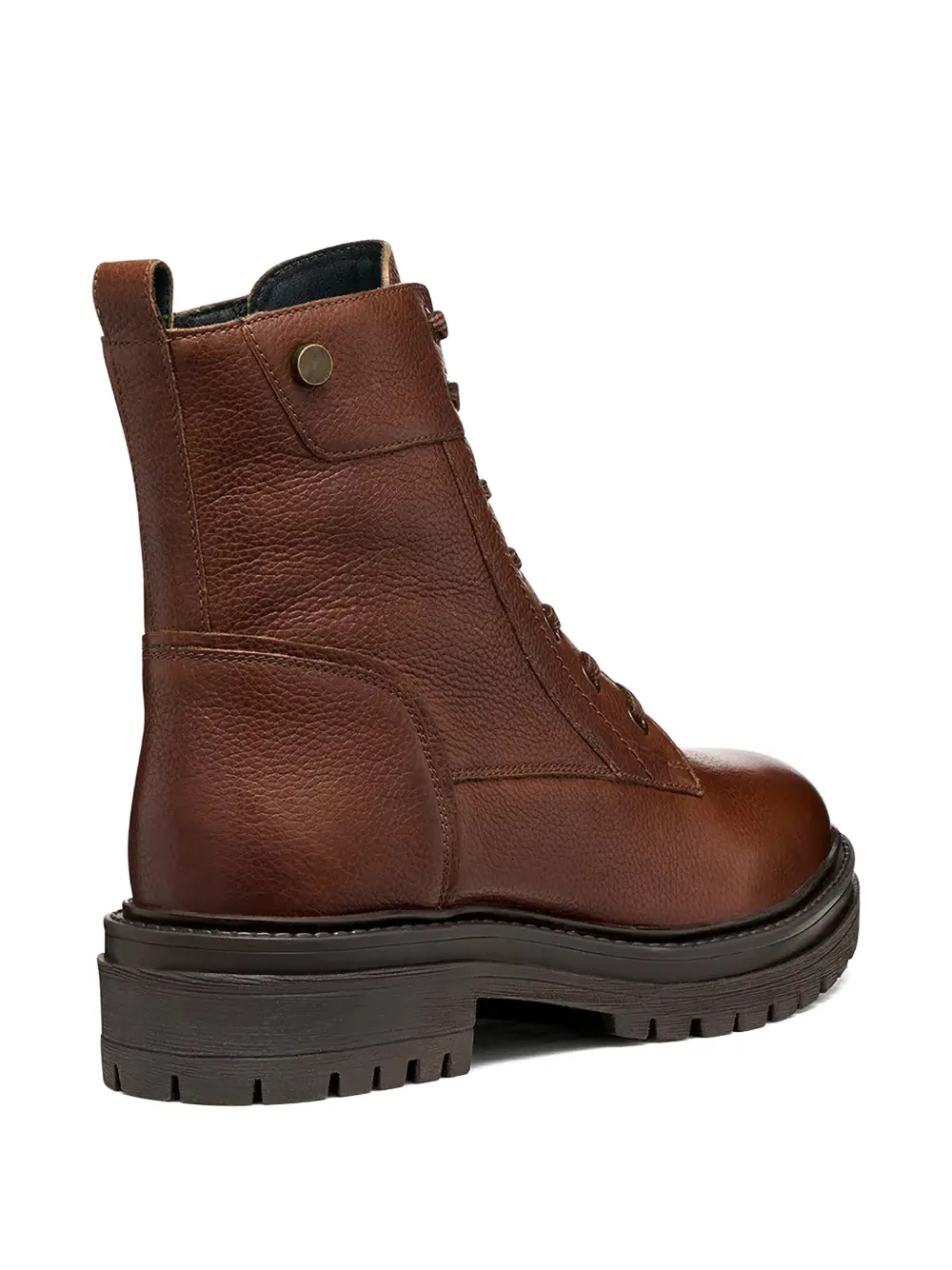Geox 45mm Iridea Lace-up Fastening Lug-sole Boots In Brown