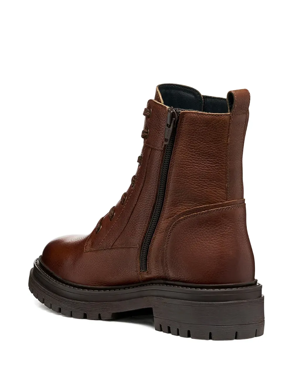 Geox 45mm Iridea Lace-up Fastening Lug-sole Boots In Brown