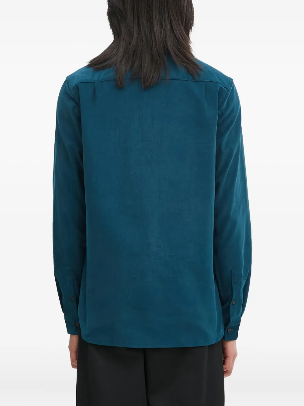 Fred Perry Ribfluwelen overhemd met geborduurd logo Blauw