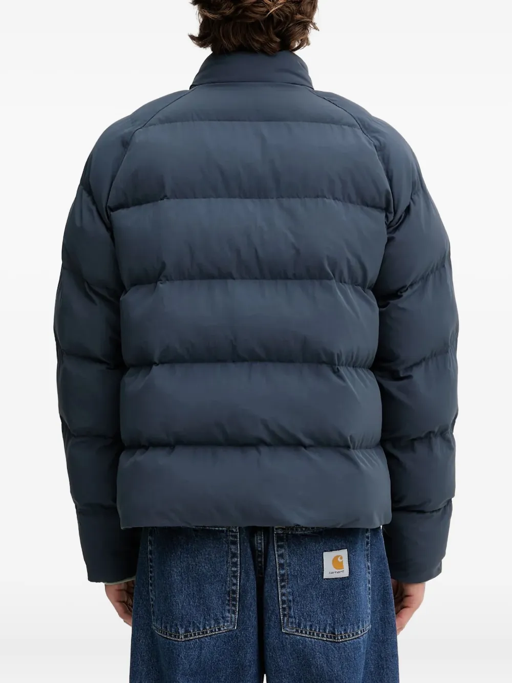 Fred Perry Gewatteerd jack met geborduurd logo Blauw