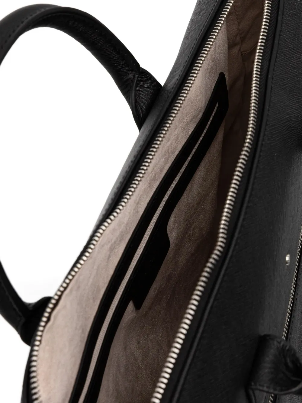 Geox Laptoptas met rits en handvat Zwart