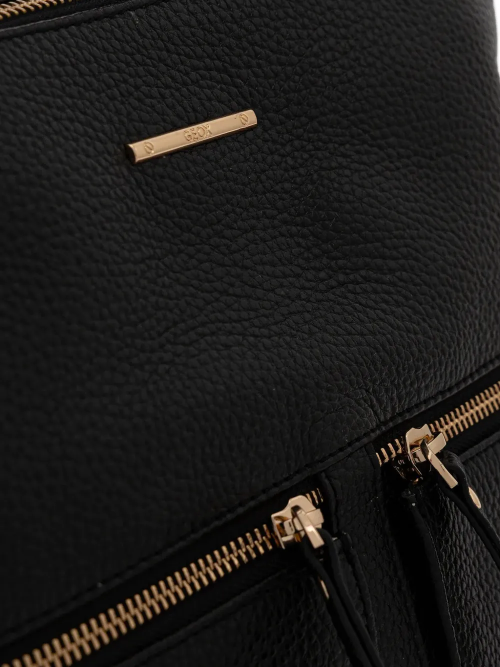 Geox Rugzak met logodetail en rits Zwart