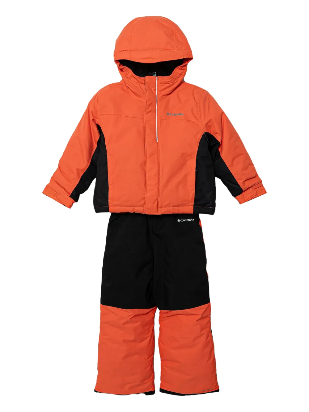 Columbia Buga™ hooded colour-block ski jacket set (set of two) | Orange | Image 1