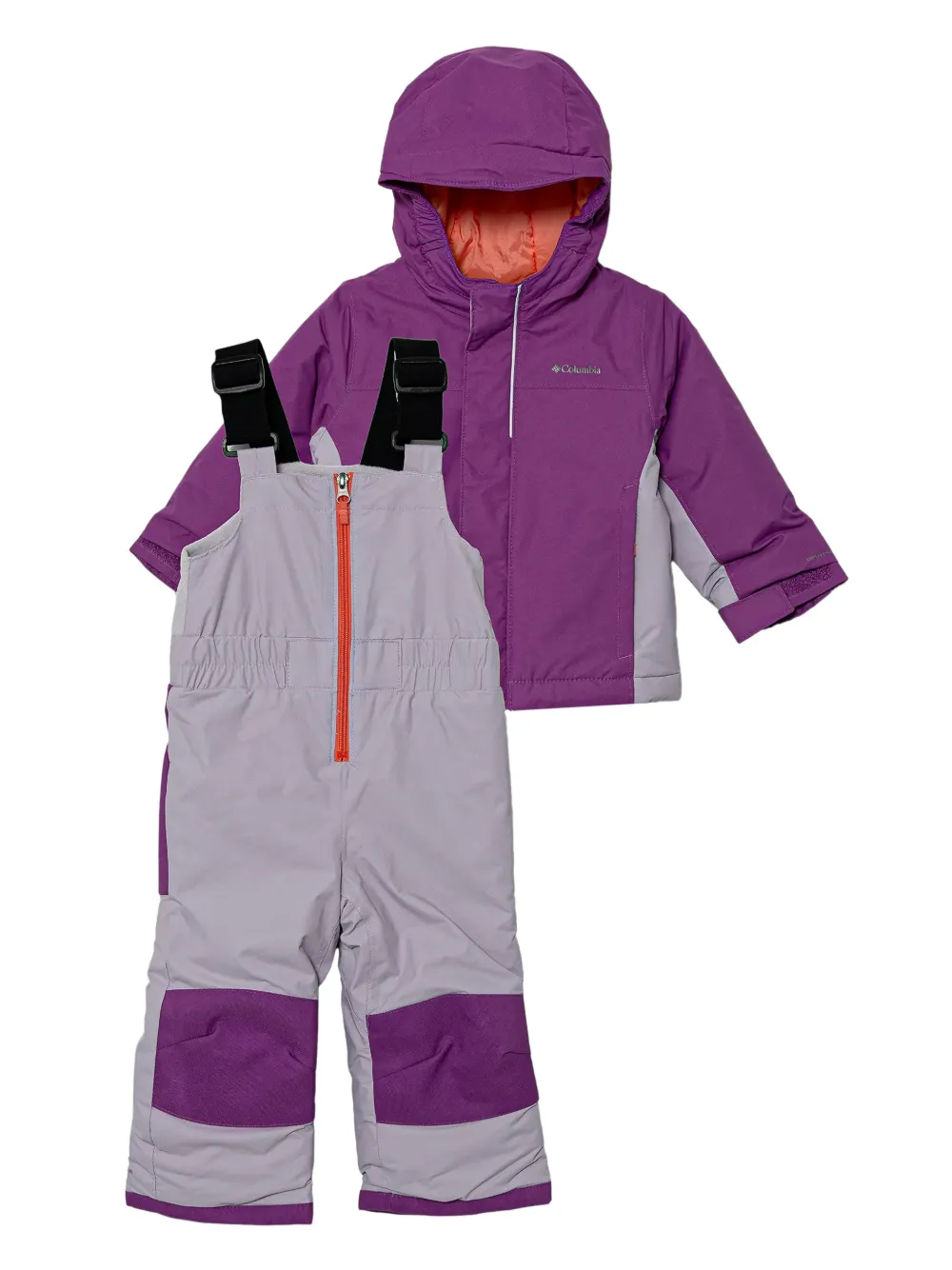 Columbia Buga™ hooded colour-block ski jacket set (set of two) | Purple | Image 1