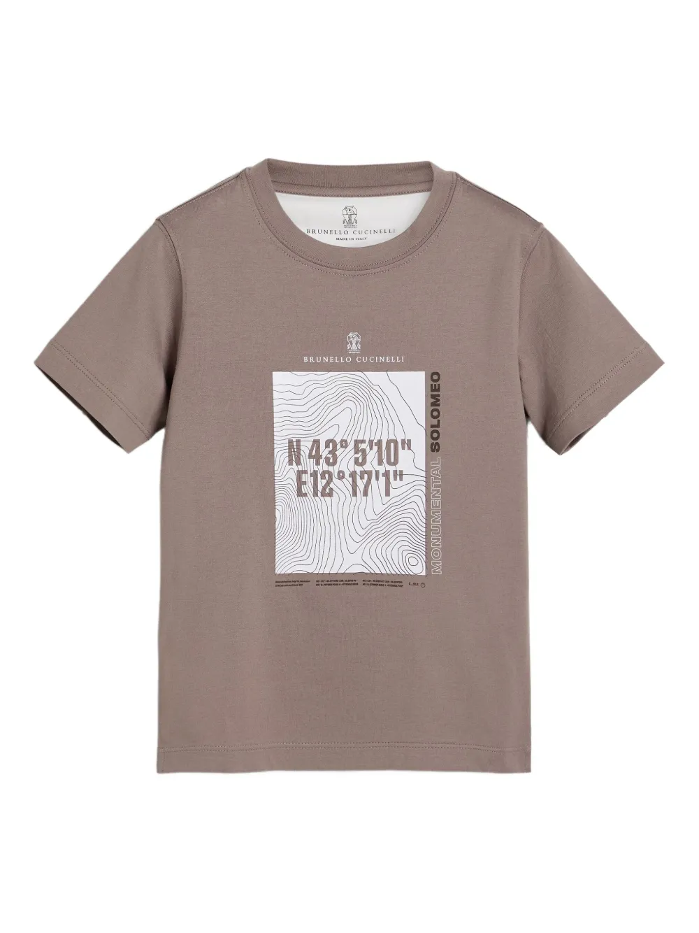 Brunello Cucinelli Kids graphic-print T-shirt | Neutrals | Image 1