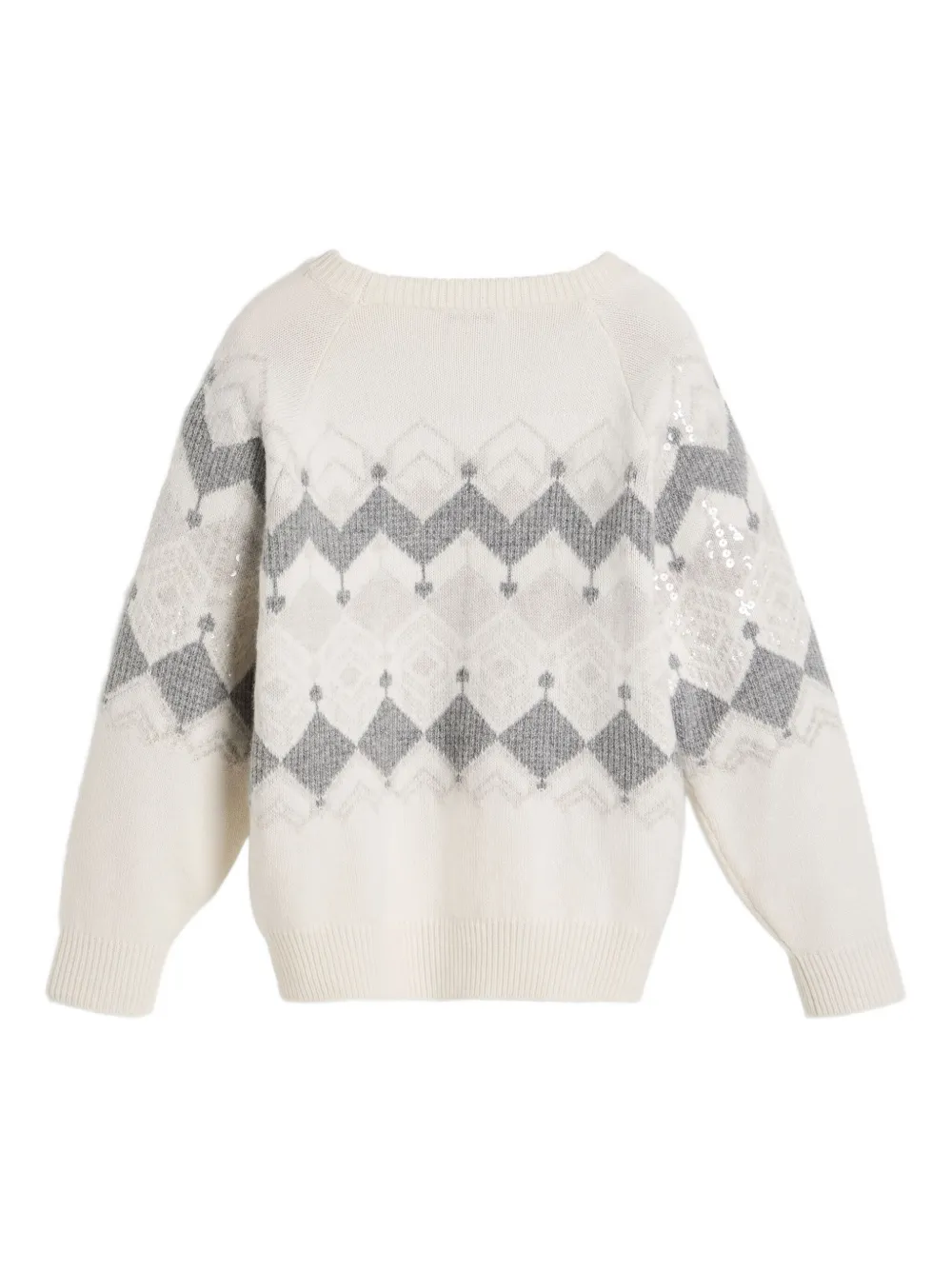 Brunello Cucinelli Kids jacquard sequin sweater | Girls Jumpers & Knitwear | Image 2