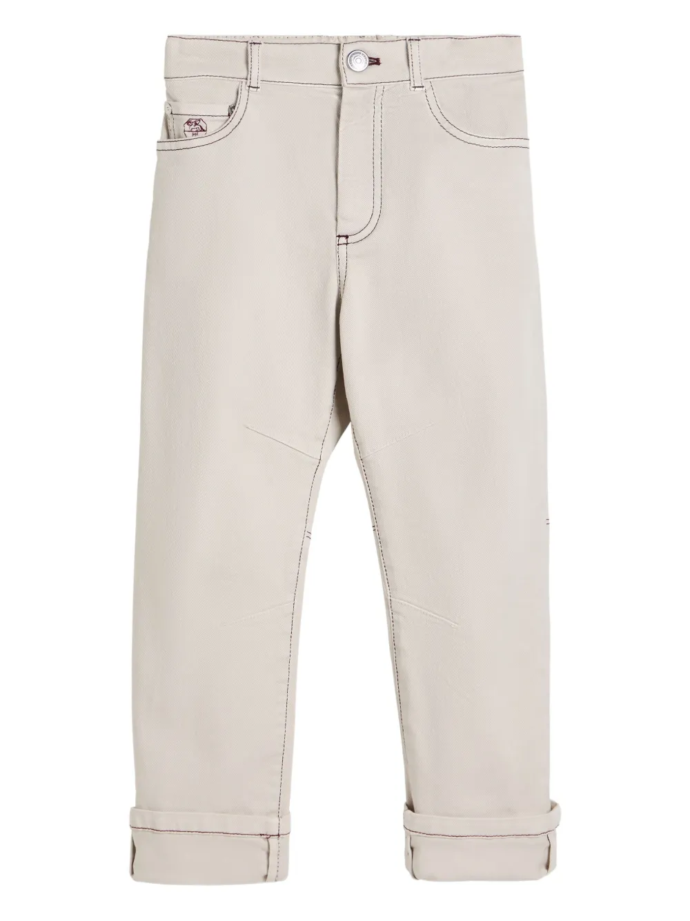 Brunello Cucinelli Straight-leg Trousers In White