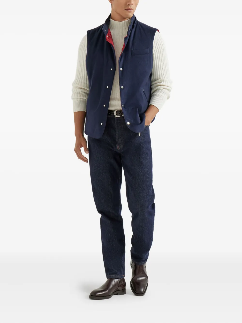 Brunello Cucinelli detachable-hood gilet | Waistcoats & Gilets | Image 2