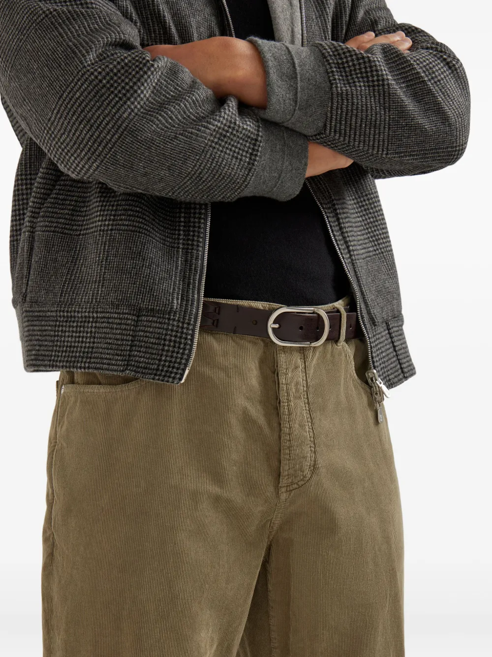 Brunello Cucinelli Broek met riemlussen Groen