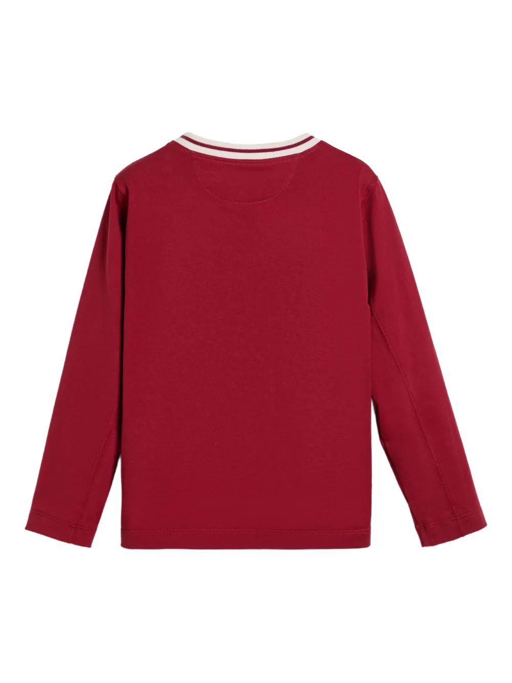 Brunello Cucinelli Striped-detail Pocket T-shirt In Red