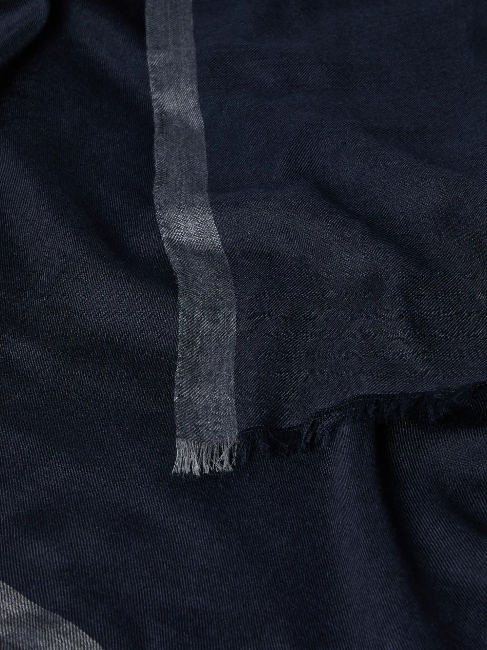 Brunello Cucinelli Sjaal met franje Blauw