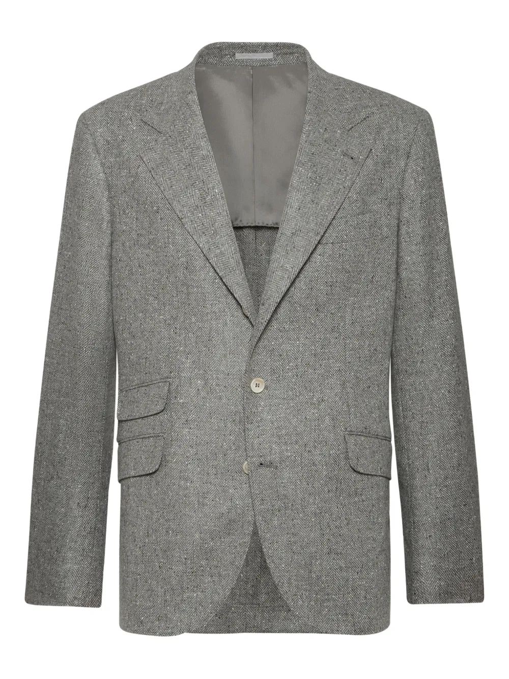 Brunello Cucinelli blazer con efecto fruncido | gris | Image 1