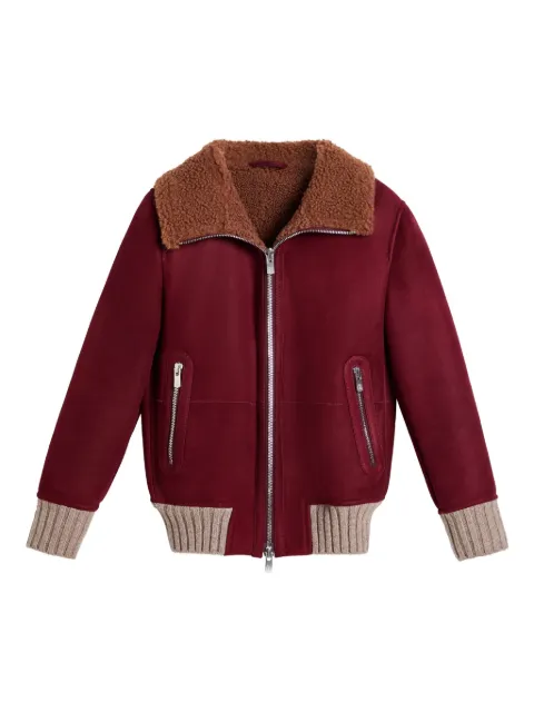 Brunello Cucinelli Kids shearling-collar bomber jacket