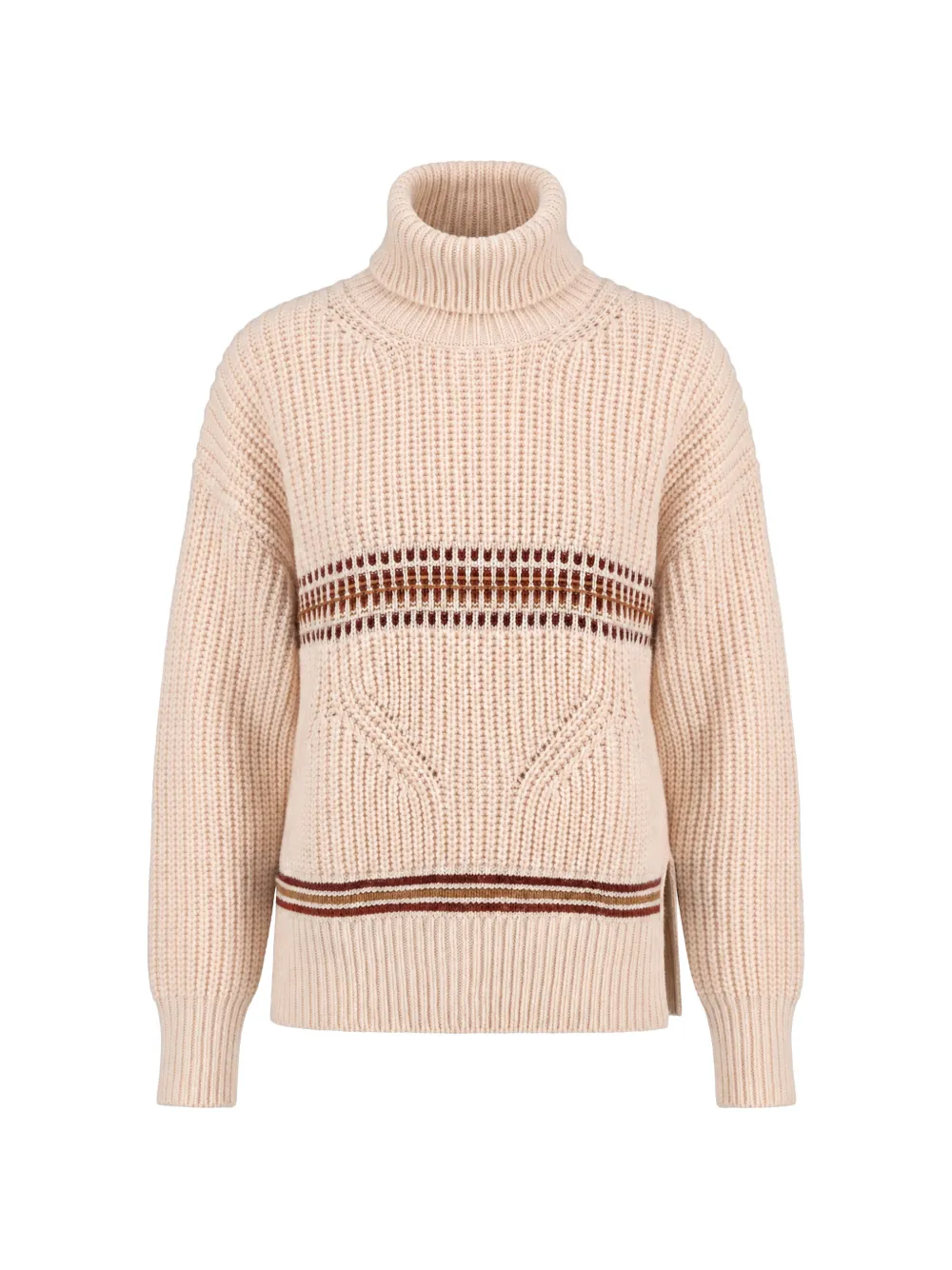 Kristina Ti chunky-knit roll-neck sweater - Toni neutri