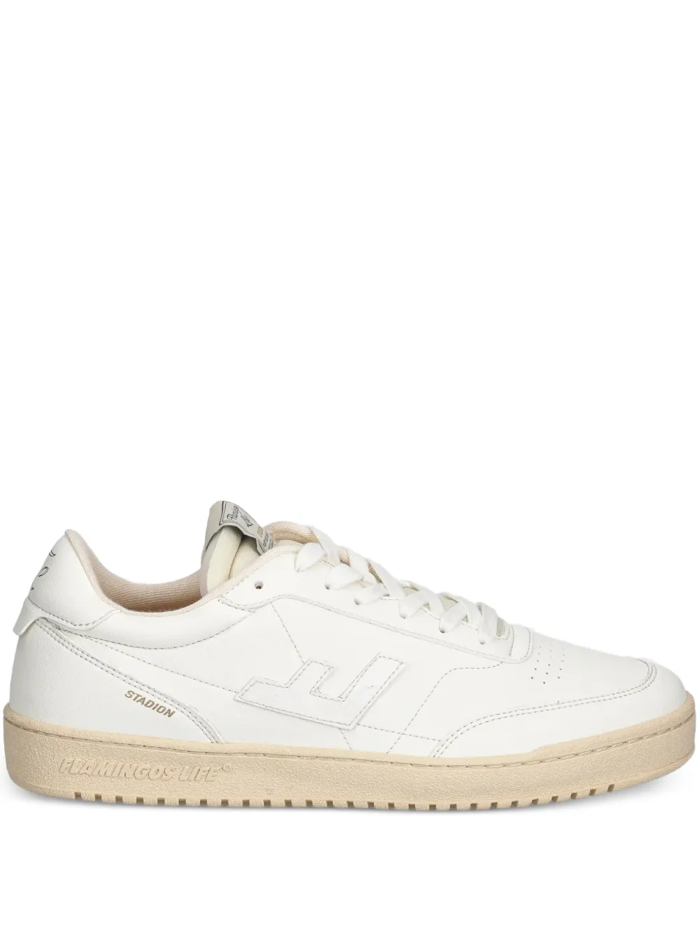 Flamingos Stadion logo-appliqué sneakers - Bianco