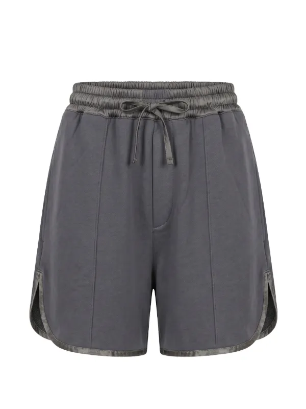 Halfboy Drawstring-waist Contrast-trim Shorts in Grey