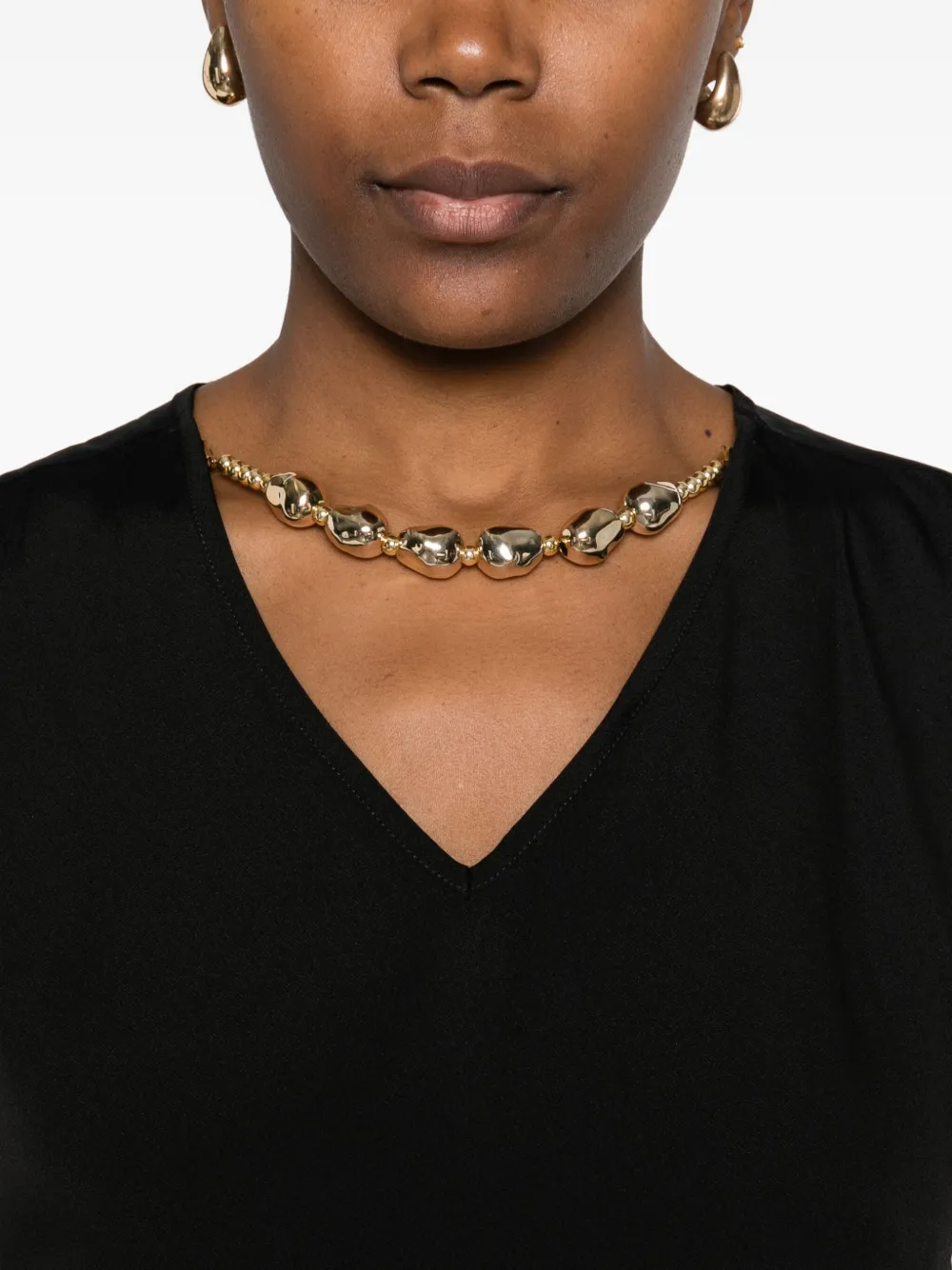 Fabiana Filippi Top met V-hals Blauw