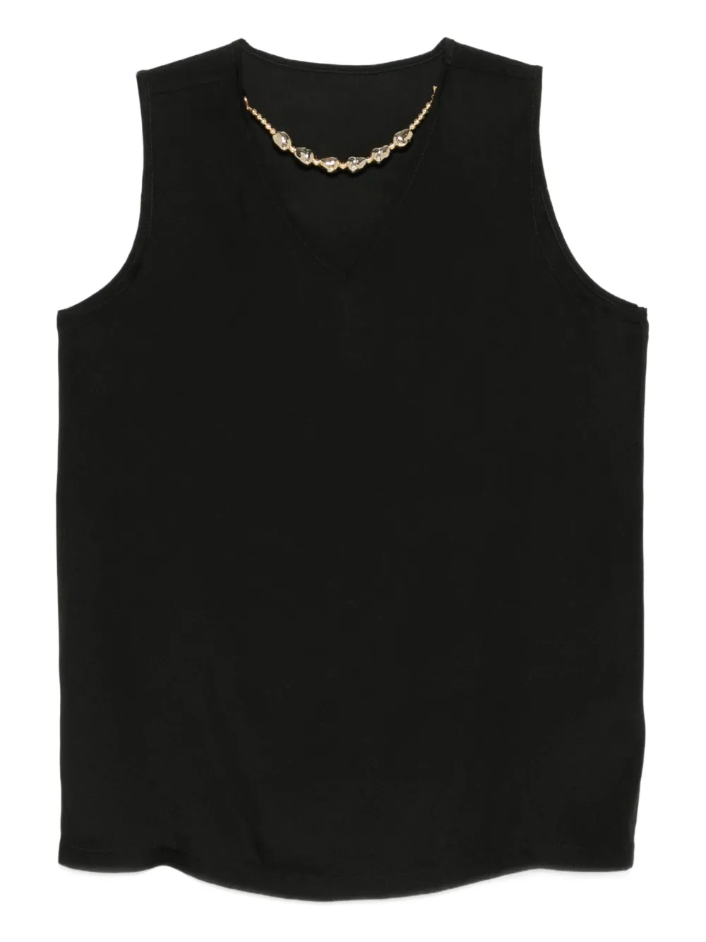 Fabiana Filippi v-neck satin top - Blu