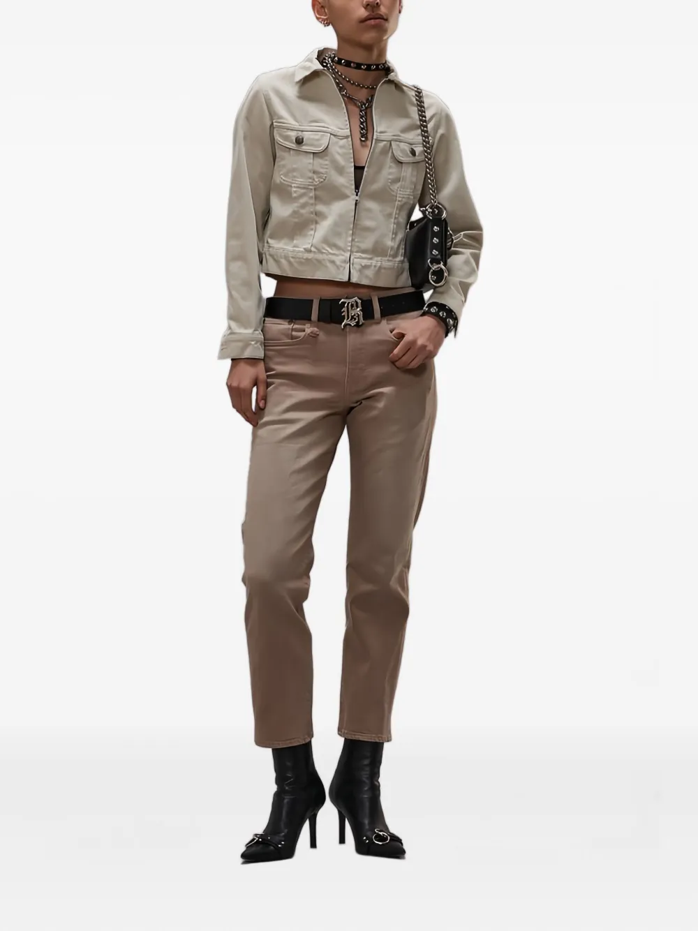 R13 Romeo jeans met vijf zakken - Bruin