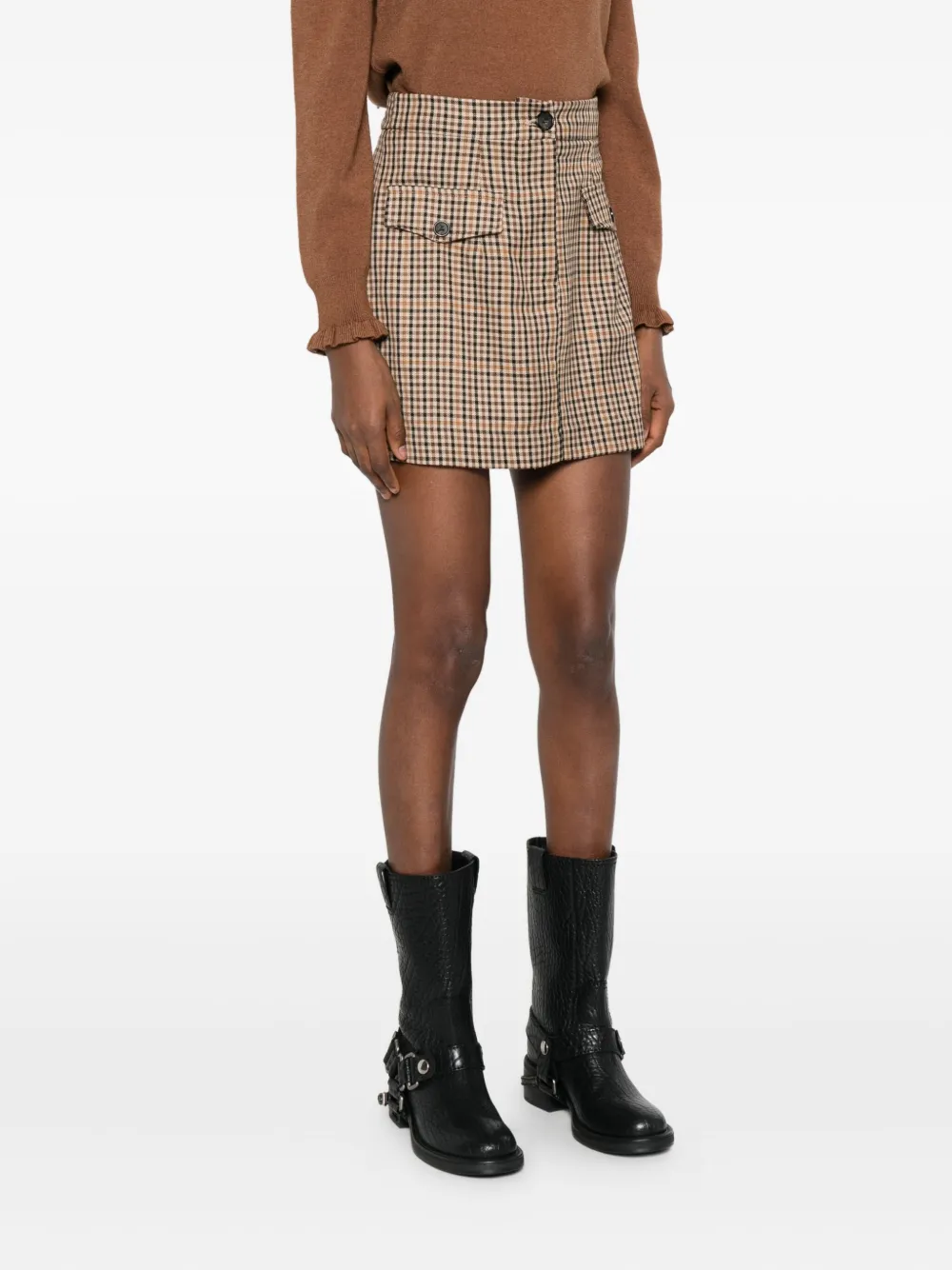  Dixie Plaid Skirt - Neutrals 