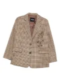 DIXIE plaid wool jacket - Brown