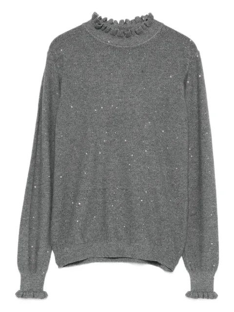DIXIE ruffled-neck sweater