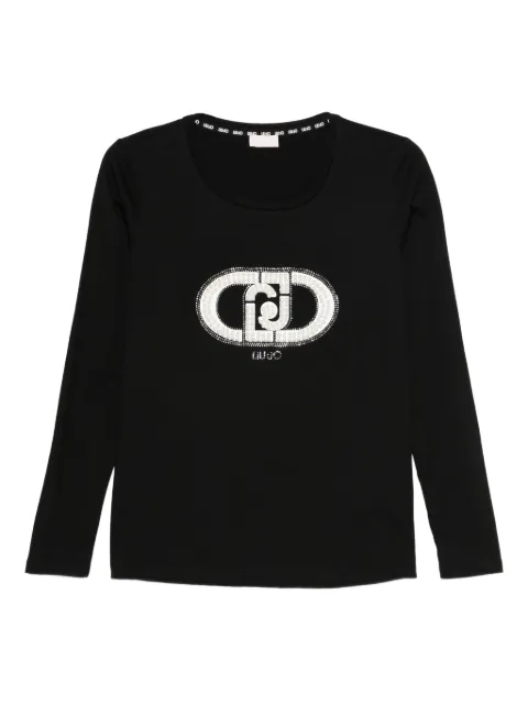 LIU JO playera con aplique del logo