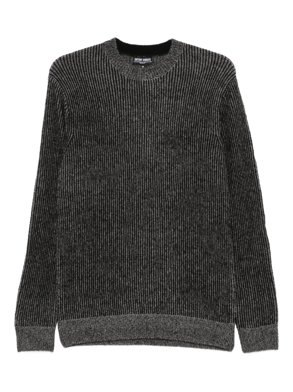 Antony Morato striped ribbed-knit jumper - Nero