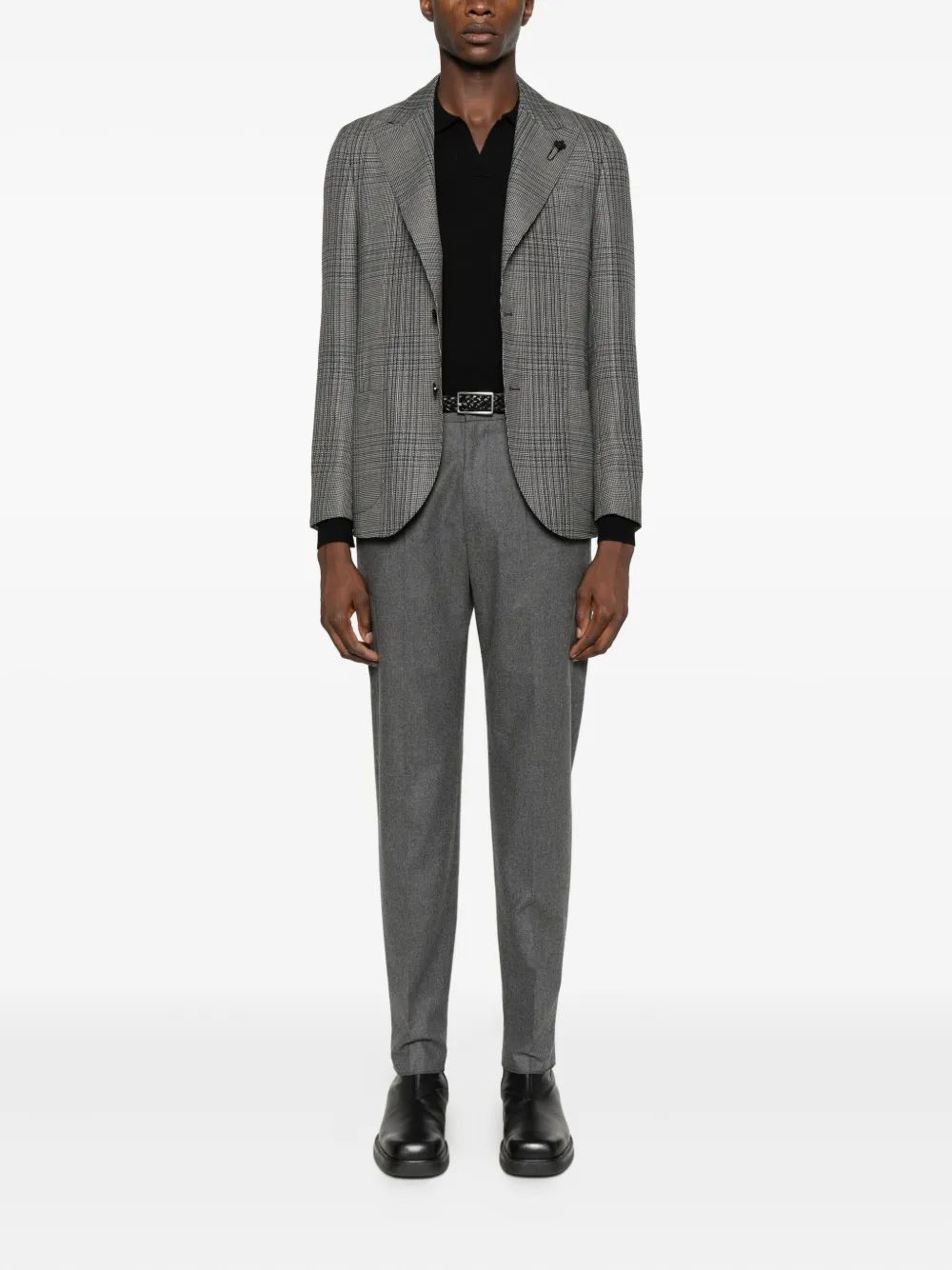 Antony Morato polo-collar long-sleeve T-shirt - Zwart